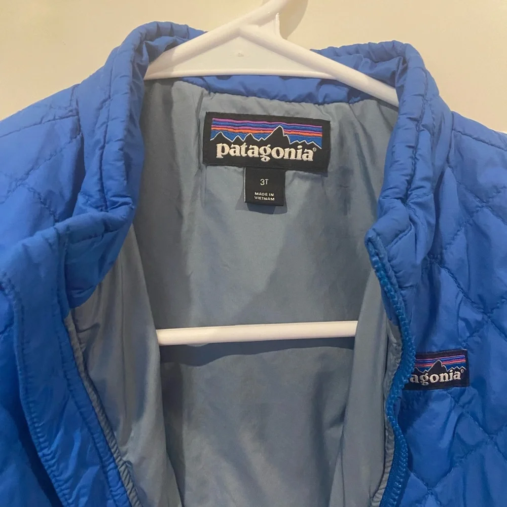 Patagonia Royal Blue Quilted Jacket with Logo Patch